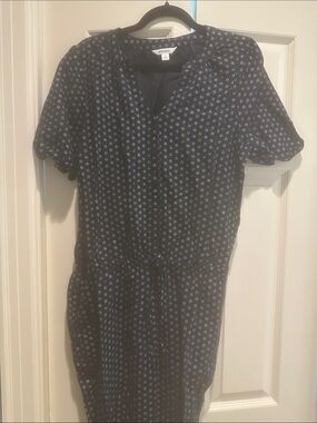 Goodthreads Navy Blue Jumpsuit Light Blue Dot Print